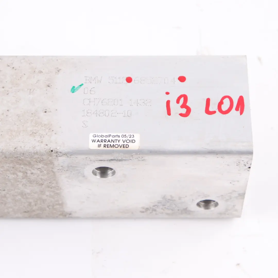 BMW i3 I01 Bumper Reinforcement Rear Right O/S Crash Bar Carrier - SKU 6852704 - Part number 6852704