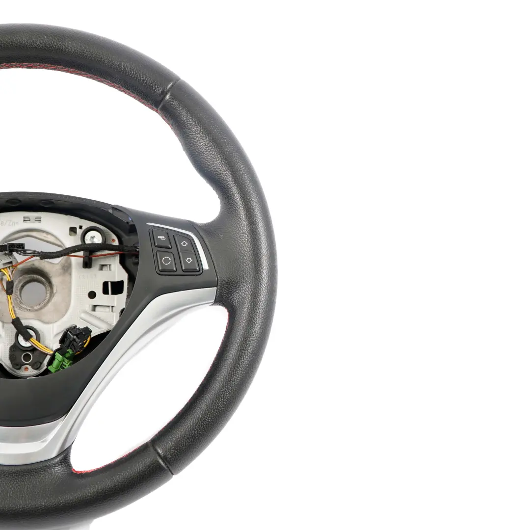 BMW X1 E84 Sport Steering Wheel Black Leather Red Threads Multifunction 6853135 - SKU 6853146-1 - Part number 6853146