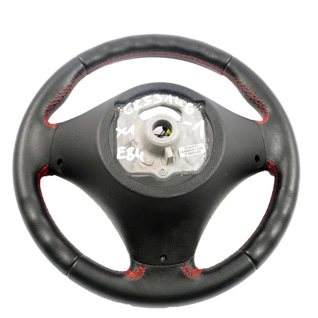 BMW X1 E84 Sport Steering Wheel Black Leather Red Threads Multifunction 6853135 - SKU 6853146-1 - Part number 6853146