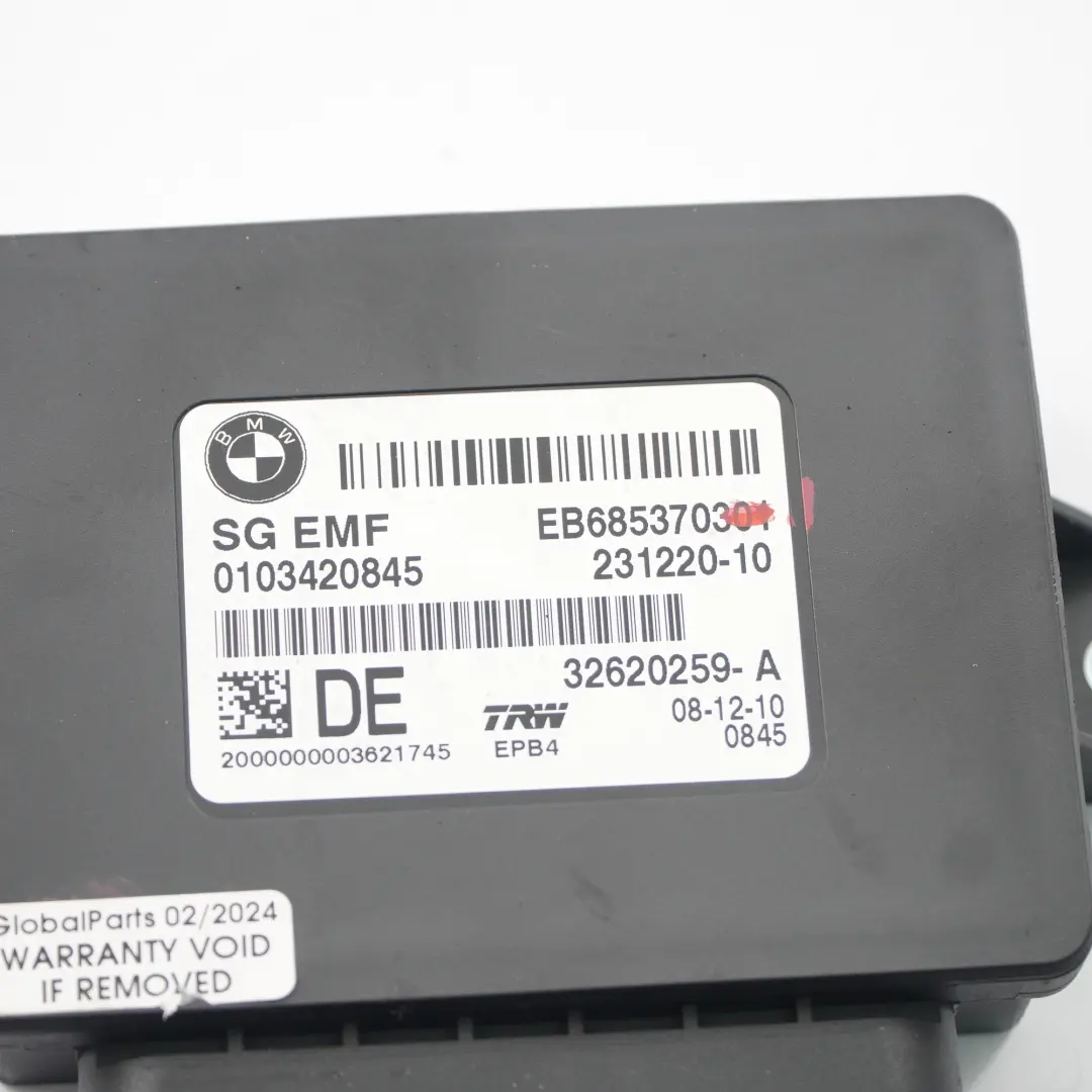 Steuergerät Modul Parken Handbremse EMF für BMW F10 F11 mit Teilenummer 6853703 BMW F10 F11 Steuergerät Modul Parken Handbremse EMF - SKU 6853703 - Teilenummer 6853703