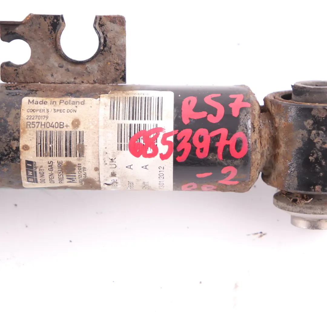Amortiguador Suspensión Trasero Derecho para Mini R57 Cabrio con número de pieza 6853970 Mini R57 Cabrio Amortiguador Suspensión Trasero Derecho - SKU 6853970-2 - Número de pieza 6853970