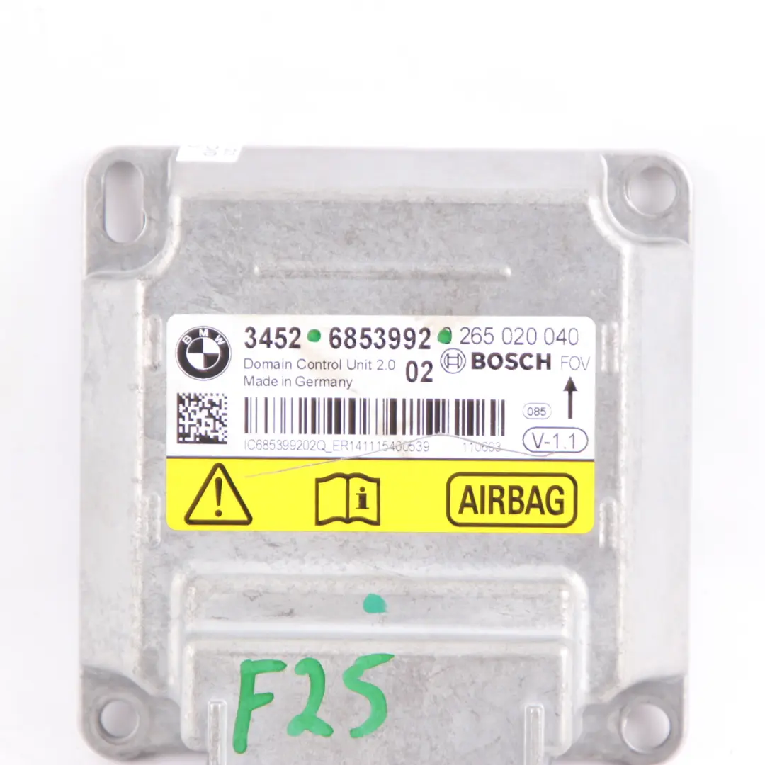 ICM Moduł Poduszki Powietrznej SRS ECU Airbag do BMW X3 F25 o numerze 6853992 BMW X3 F25 ICM Moduł Poduszki Powietrznej SRS ECU Airbag - SKU 6853992 - Numer Części 6853992