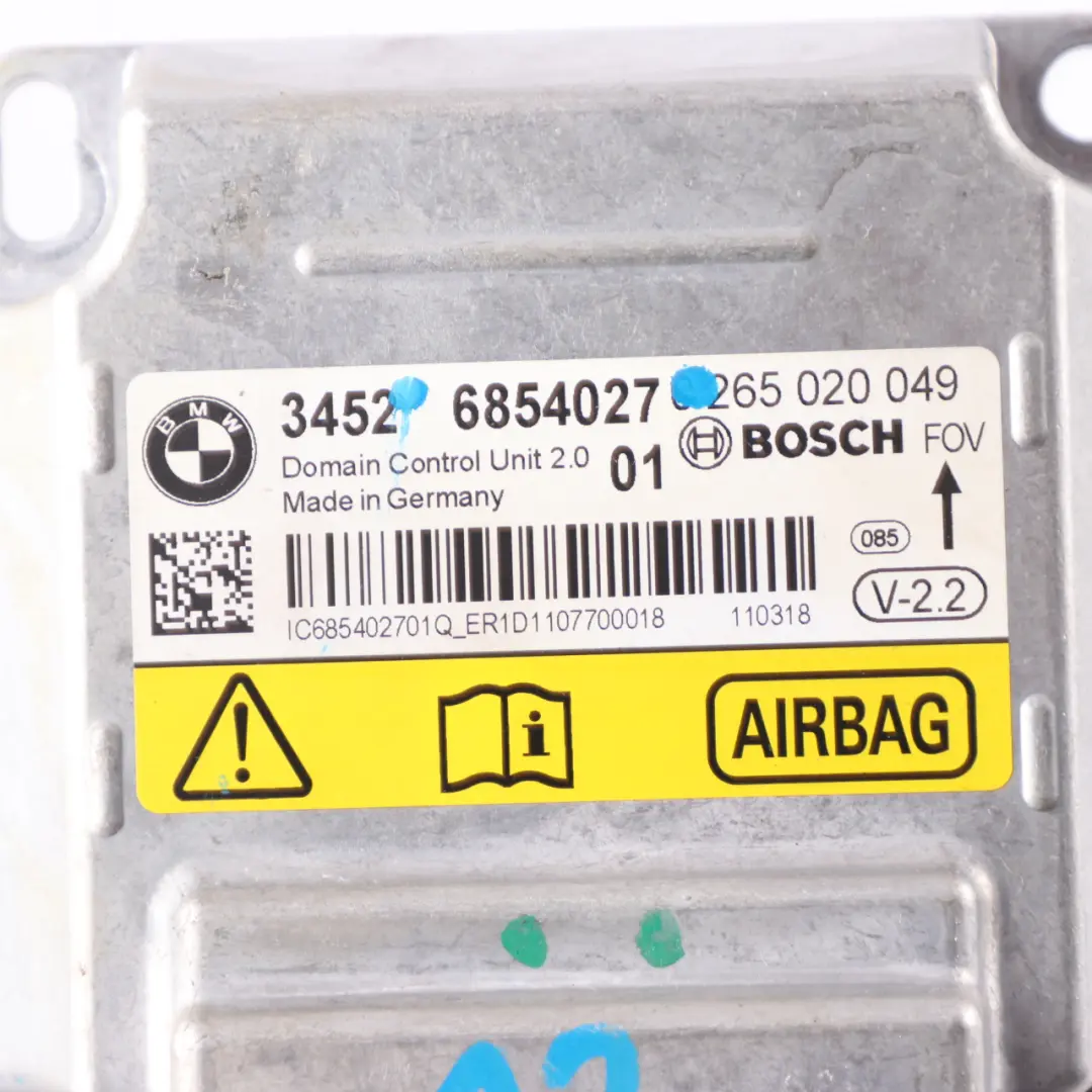 ICM Module BMW F12 Safety Module Airbag Sensor Control Unit to with Part number 6854027 ICM Module BMW F12 Safety Module Airbag Sensor Control Unit - SKU 6854027 - Part number 6854027