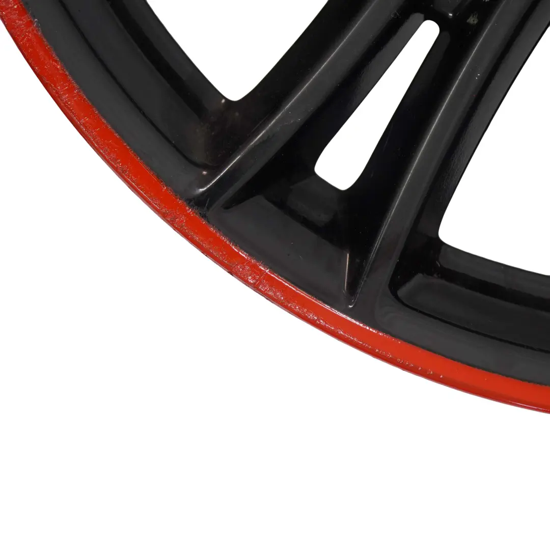 BMW F30 F31 F32 Complete Set 4x Black Wheel Rim 20" Red Strip Double Spoke 361 - SKU 6854611/6854612 - Part number 6854611