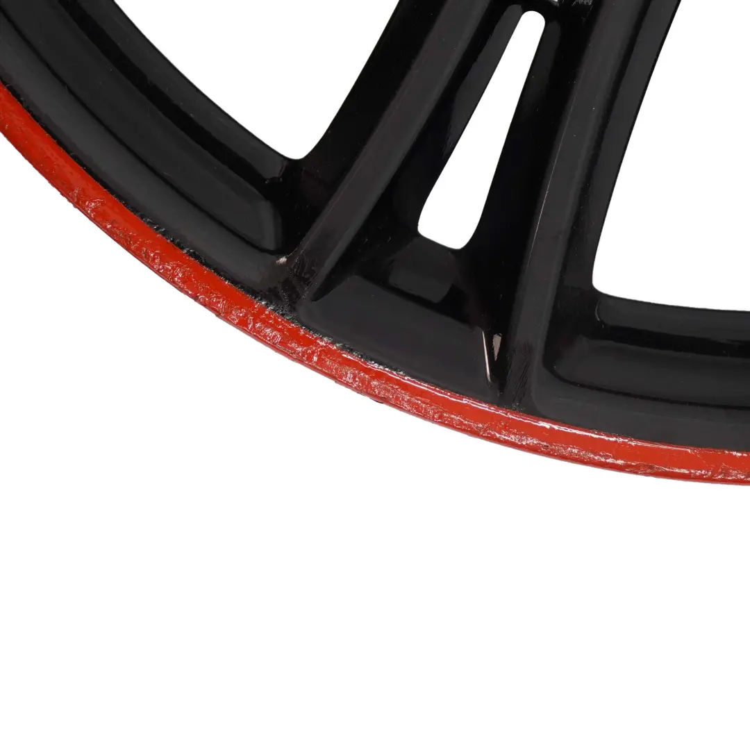 BMW F30 F31 F32 Complete Set 4x Black Wheel Rim 20" Red Strip Double Spoke 361 - SKU 6854611/6854612 - Part number 6854611