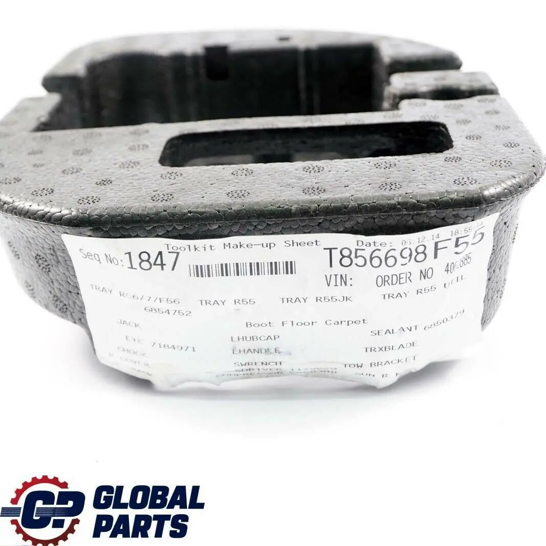 Sistema De Movilidad De Maletero De Espuma para Mini F55 F56 F57 con número de pieza 6854752 Mini F55 F56 F57 Sistema De Movilidad De Maletero De Espuma - SKU 6854752 - Número de pieza 6854752