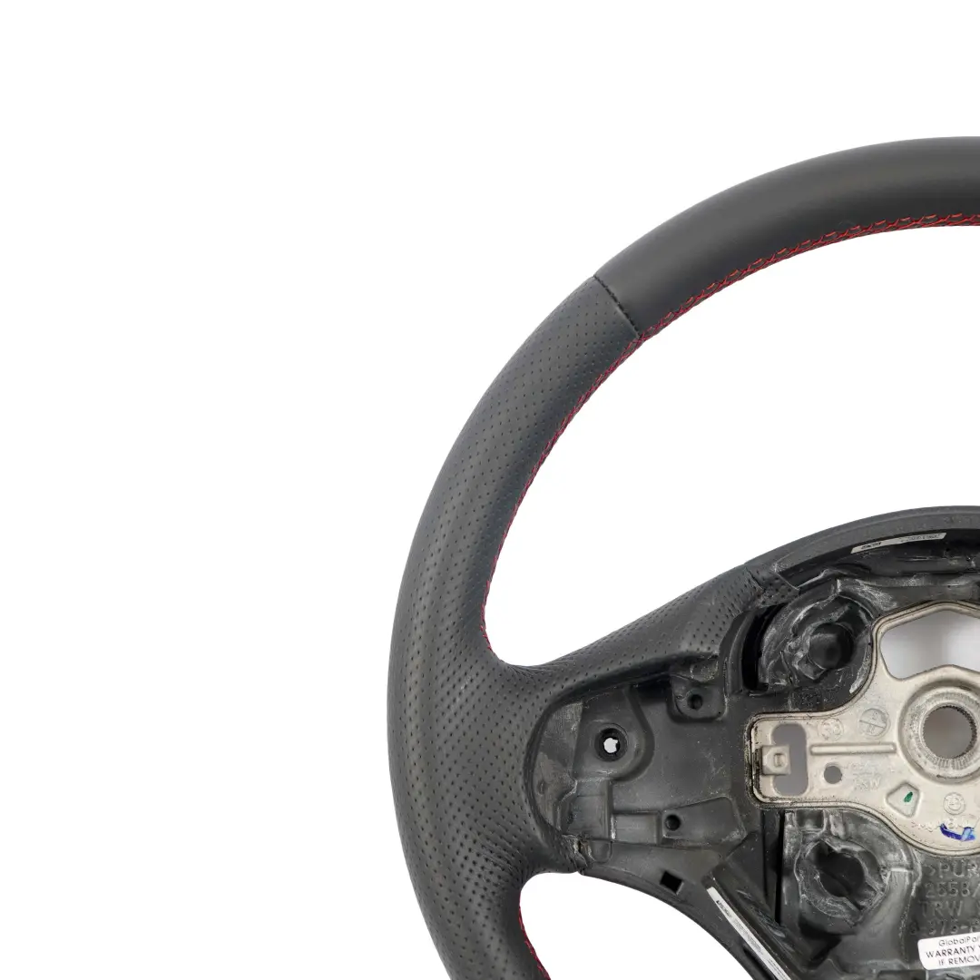 NUEVO Cuero M-Sport Look Volante Hilos Rojo para BMW F20 F21 F22 F23 F30 F31 con número de pieza 6854753 BMW F20 F21 F22 F23 F30 F31 NUEVO Cuero M-Sport Look Volante Hilos Rojo - SKU 6854753-4 - Número de pieza 6854753