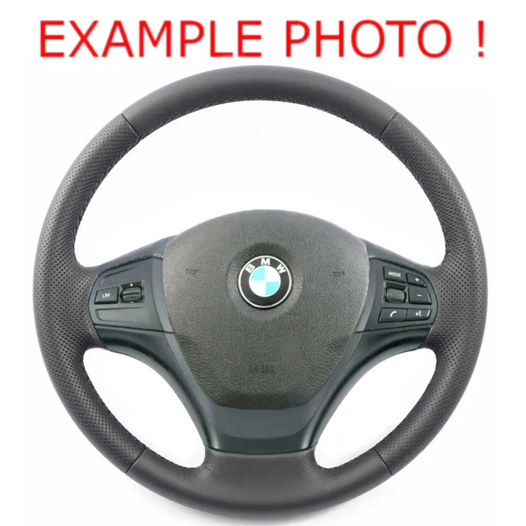 NUOVO Volante in pelle nera con filettature nere per BMW F20 F21 F22 F30 F31 F34 con numero di parte 6854753 BMW F20 F21 F22 F30 F31 F34 NUOVO Volante in pelle nera con filettature nere - SKU 6854753-5 - Numero di parte 6854753