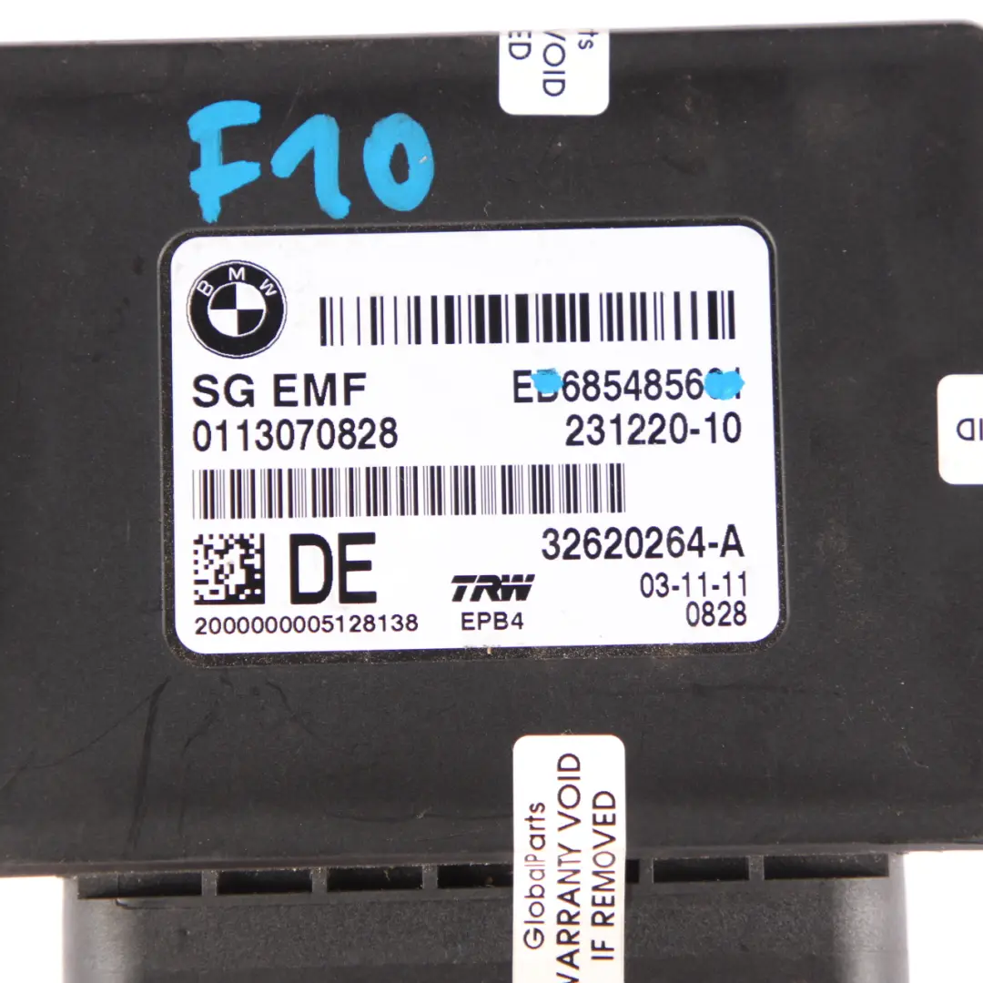 BMW F10 F11 F12 Elektrisches Steuermodul Der Feststellbremsanlage EMF 6850846 - SKU 6854856 - Teilenummer 6854856