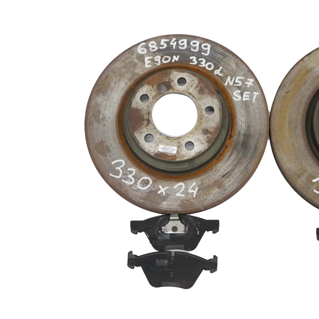 Front Wheel Left Right Ventilated Brake Disc Set 330X24 to BMW E87 E90 E91 E92 with Part number 6854999 BMW E87 E90 E91 E92 Front Wheel Left Right Ventilated Brake Disc Set 330X24 - SKU 6854999-1 - Part number 6854999