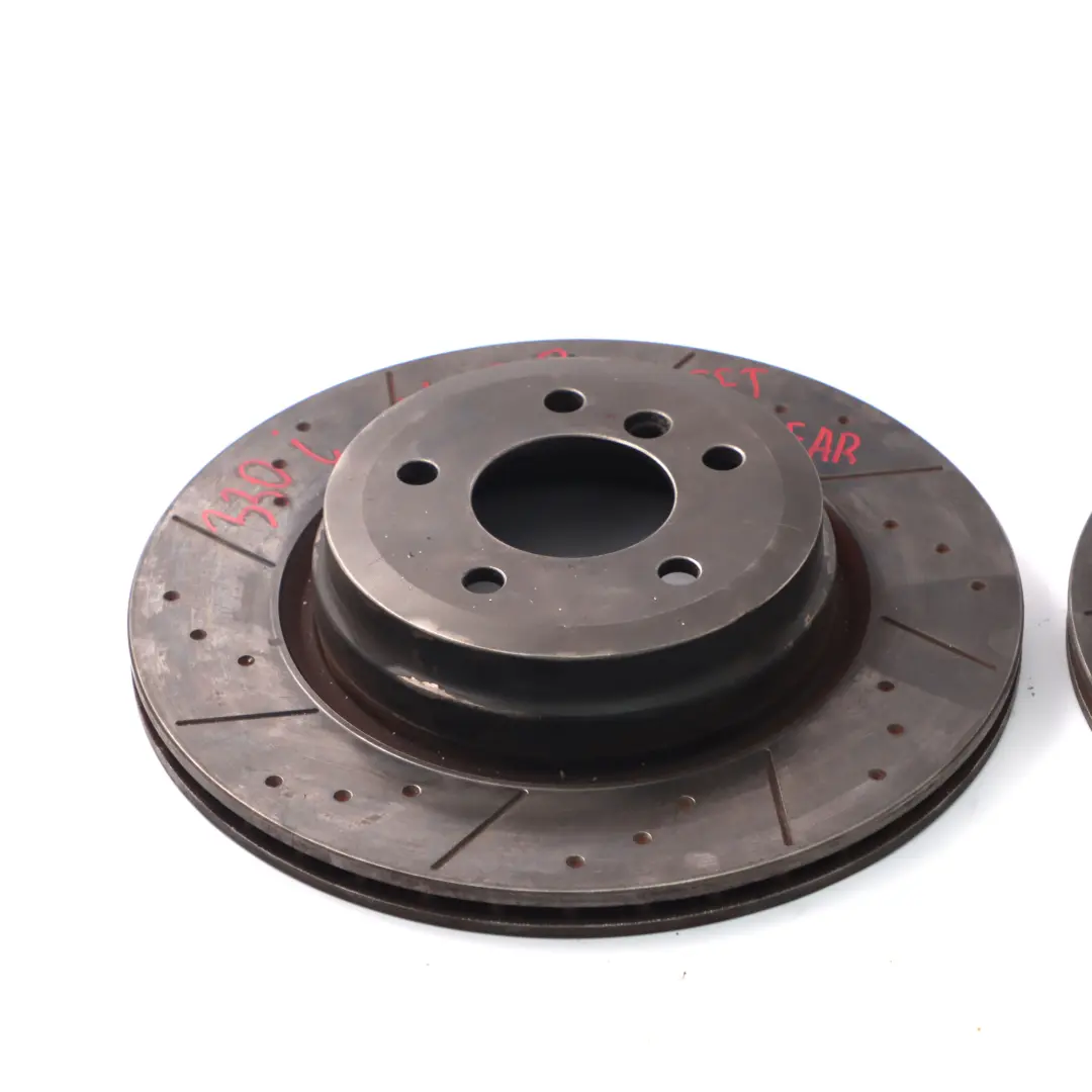 Left Right Wheel Perforated Brake Disc Set 336X22 to BMW E90 E91 E92 330i Rear with Part number 6855004 BMW E90 E91 E92 330i Rear Left Right Wheel Perforated Brake Disc Set 336X22 - SKU 6855004-2 - Part number 6855004