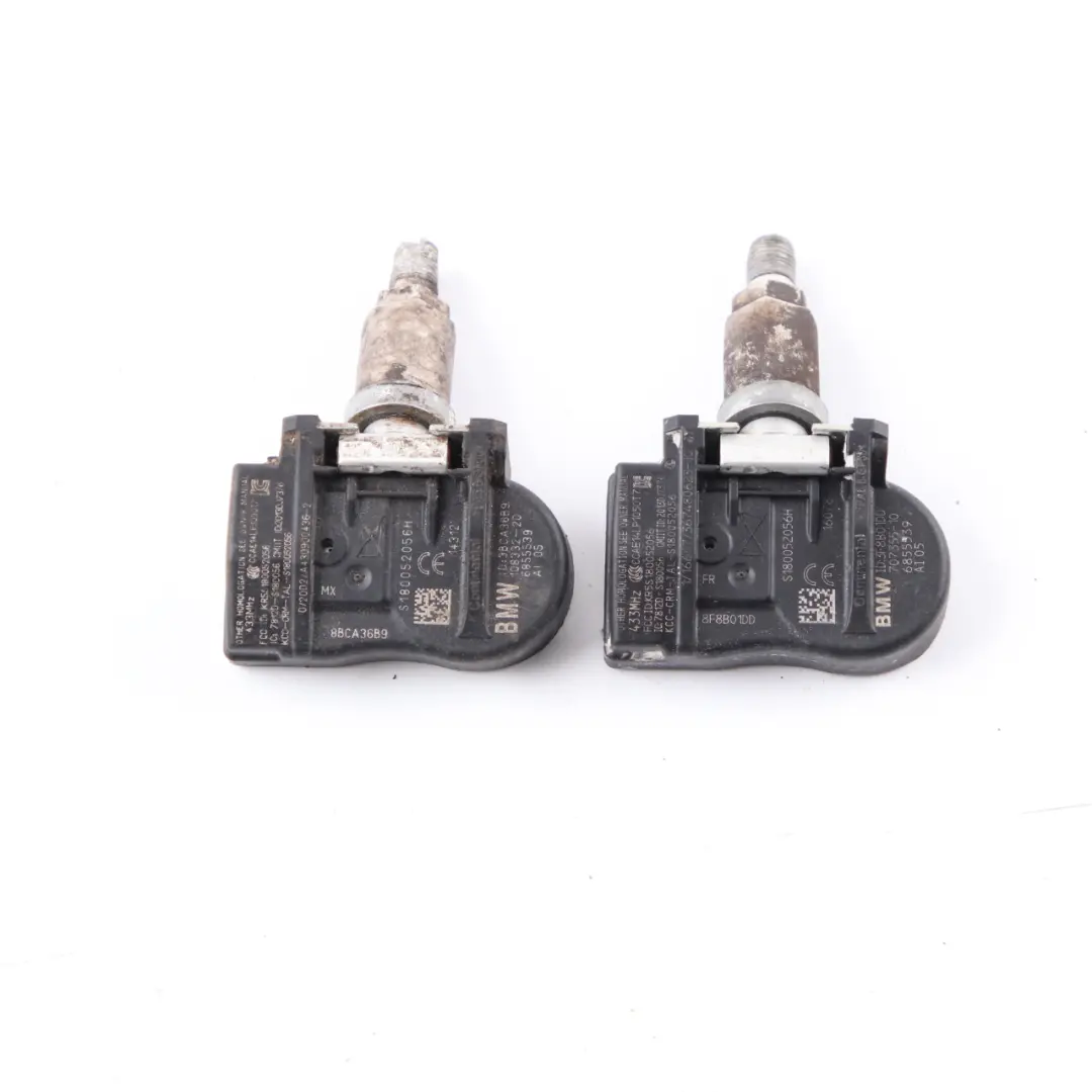  2X Genuine BMW Sensor Presión Neumáticos Módulo Electrónico Rueda RDC 433MHZ - SKU 6855539-1 - Número de pieza 6855539