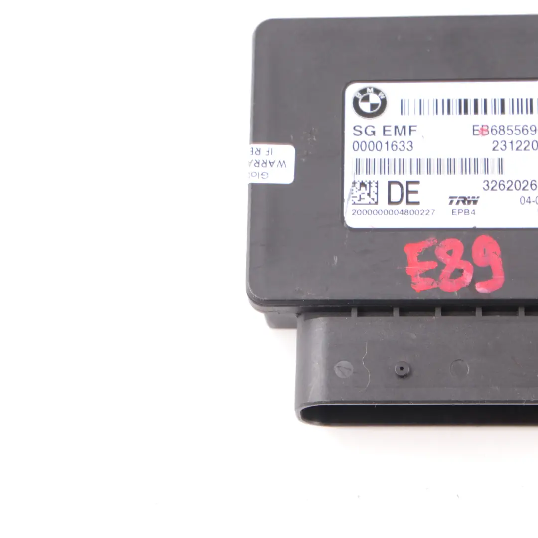 EMF Module BMW Z4 E89 Parking Brake Unit Electric Control to with Part number 6855696 EMF Module BMW Z4 E89 Parking Brake Unit Electric Control - SKU 6855696 - Part number 6855696