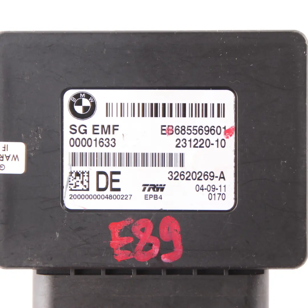 EMF Module BMW Z4 E89 Parking Brake Unit Electric Control to with Part number 6855696 EMF Module BMW Z4 E89 Parking Brake Unit Electric Control - SKU 6855696 - Part number 6855696