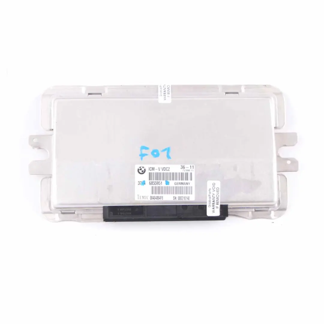 BMW F10 F11 F13 F06 Module VDC Contrôle Niveau Suspension Arrière - SKU 6855951 - Numéro de pièce 6855951