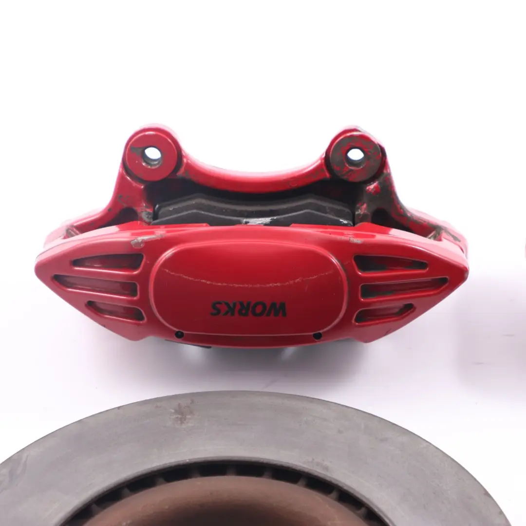 Front Wheel Brembo Brakes Caliper Set to Mini R55 R56 R57 JCW John Cooper Works with Part number 6856652 Mini R55 R56 R57 JCW John Cooper Works Front Wheel Brembo Brakes Caliper Set - SKU 6856651/652 - Part number 6856652