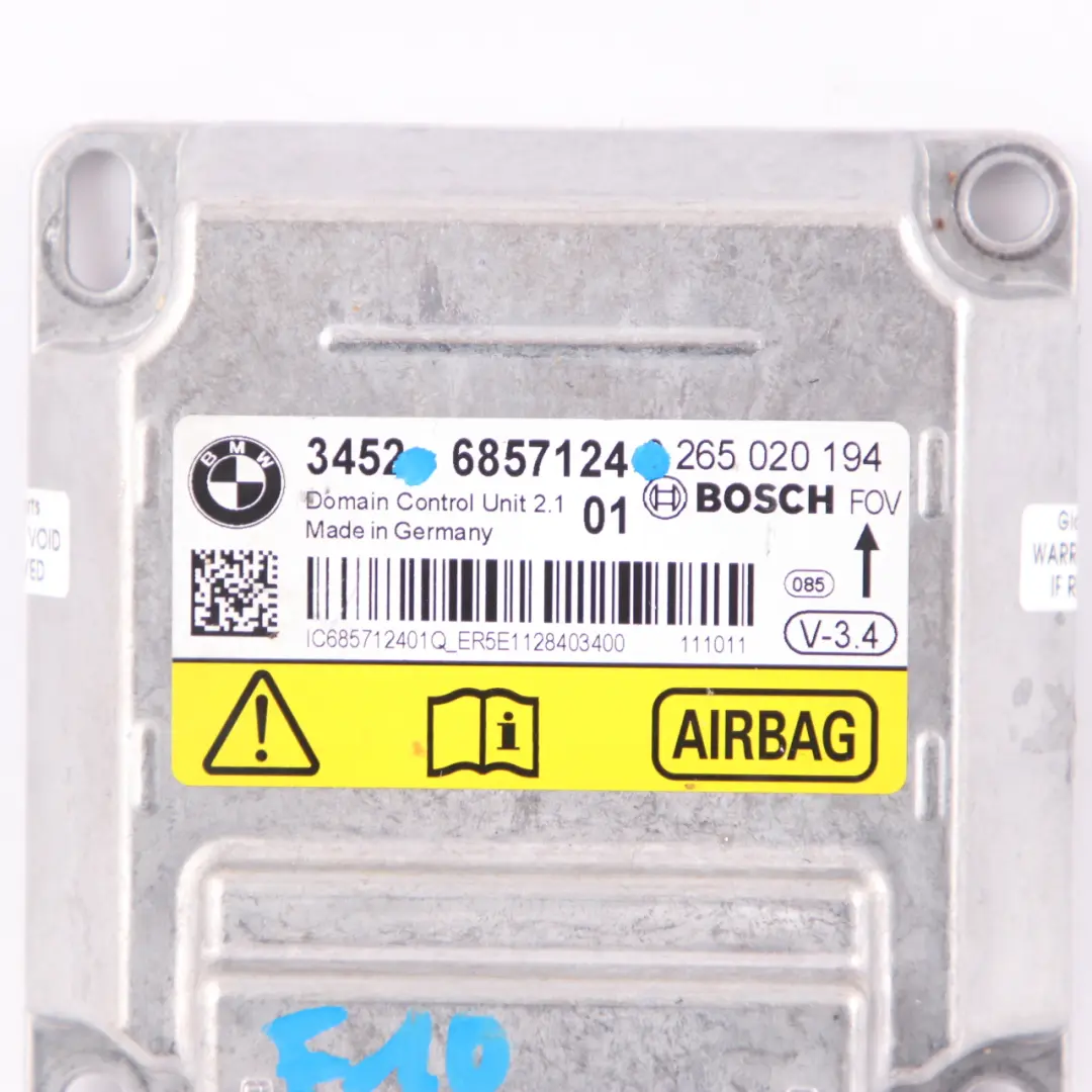 Crash Module BMW F01 F02 LCI F10 F11 F13 ICM Unité contrôle ECU pour à propos du numéro de pièce 6857124 Crash Module BMW F01 F02 LCI F10 F11 F13 ICM Unité contrôle ECU - SKU 6799887 - Numéro de pièce 6857124