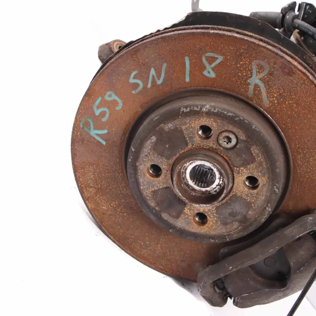 Front Right O/S Suspension Leg Spring Strut Brake Disc Caliper to Mini R59 Cooper S with Part number 6857136 Mini R59 Cooper S Front Right O/S Suspension Leg Spring Strut Brake Disc Caliper - SKU 6857136-1 - Part number 6857136