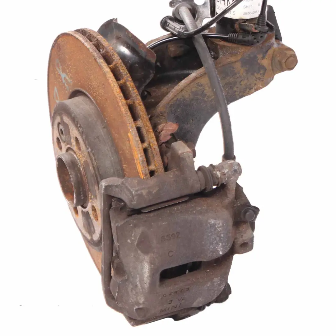 Front Right O/S Suspension Leg Spring Strut Brake Disc Caliper to Mini R59 Cooper S with Part number 6857136 Mini R59 Cooper S Front Right O/S Suspension Leg Spring Strut Brake Disc Caliper - SKU 6857136-1 - Part number 6857136