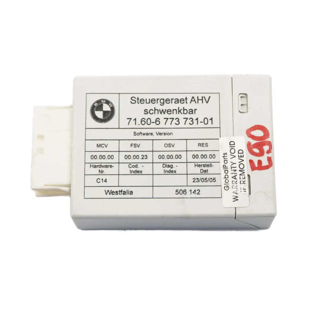 BMW E90 E91 E92 E93 AHK Towing Hitch Tow Bar Control Module Unit ECU 6773731 - SKU 6857227 - Part number 6857227