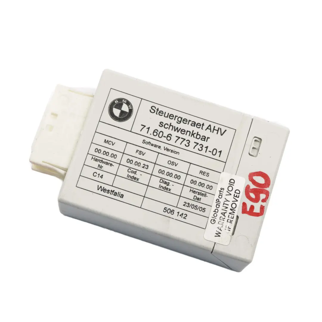 BMW E90 E91 E92 E93 AHK Towing Hitch Tow Bar Control Module Unit ECU 6773731 - SKU 6857227 - Part number 6857227