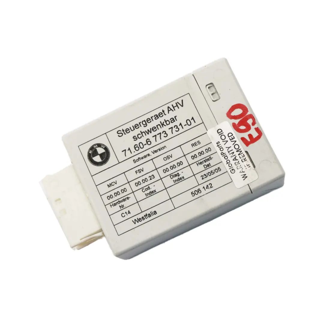 BMW E90 E91 E92 Moduł Sterownik Haka AHK 6773731 - SKU 6857227 - Numer Części 6857227