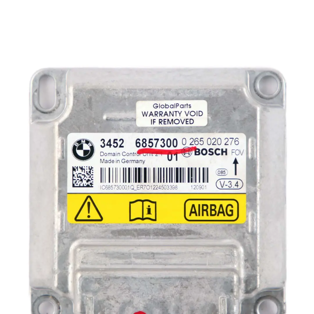 Module BMW F01 F02 LCI F10 F11 F13 ICM Crash Control Unit ECU to Air with Part number 6857300 Air Module BMW F01 F02 LCI F10 F11 F13 ICM Crash Control Unit ECU - SKU 6857300 - Part number 6857300