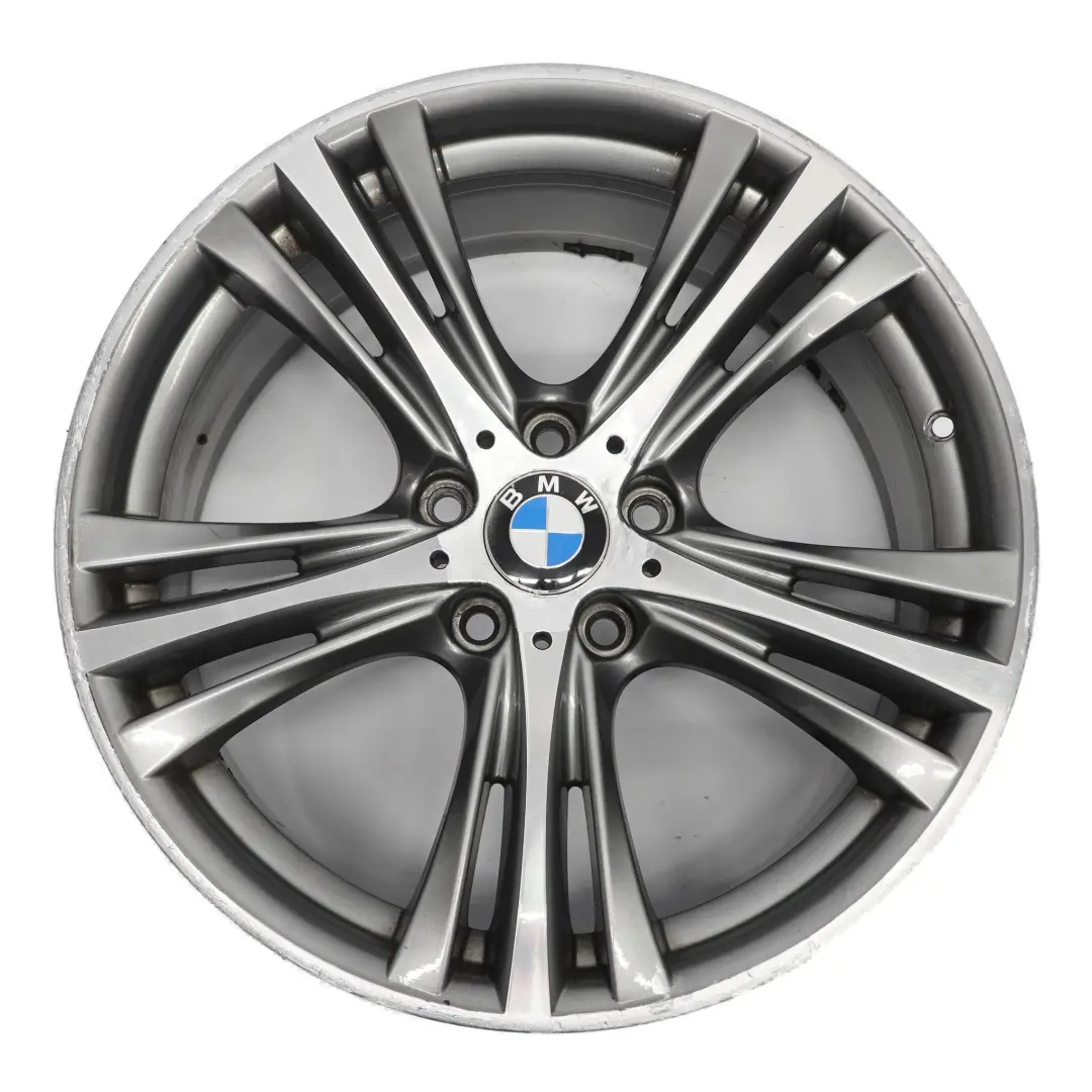 Ferric Grey Rear Alloy Wheel Rim 19" 8,5J ET:47 Star Spoke 407 to BMW F30 with Part number 6857566 BMW F30 Ferric Grey Rear Alloy Wheel Rim 19" 8,5J ET:47 Star Spoke 407 - SKU 6857566-1 - Part number 6857566