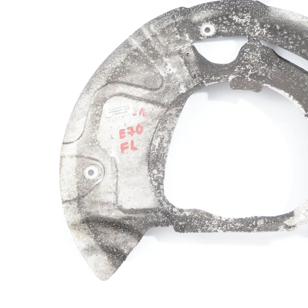 BMW X5 E70 Osłona Tarczy Hamulcowej Przednia Lewa - SKU 6857977 - Numer Części 6857977