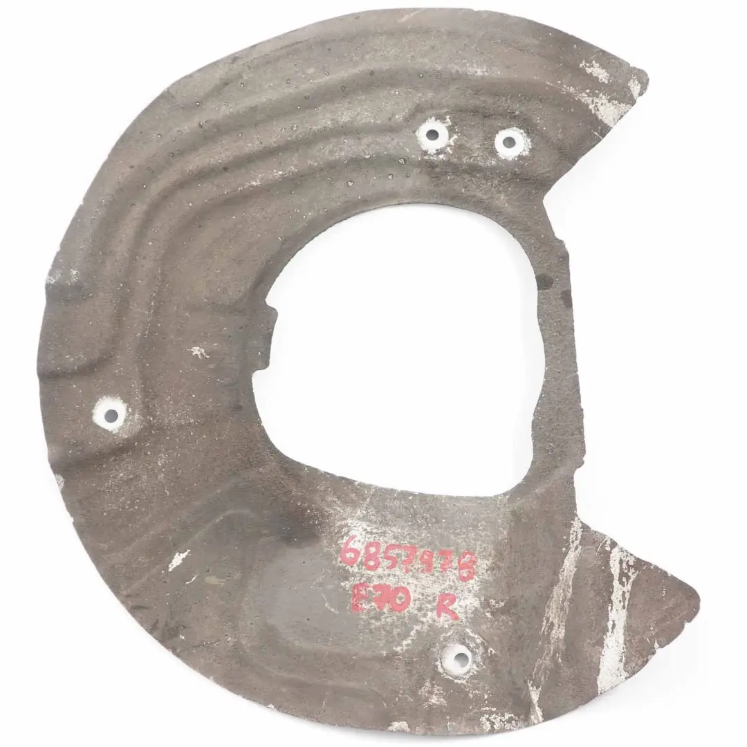 Cubierta Protectora Rueda Delantera Derecha Placa Disco para BMW X5 E70 X6 E71 con número de pieza 6857978 BMW X5 E70 X6 E71 Cubierta Protectora Rueda Delantera Derecha Placa Disco - SKU 6857978 - Número de pieza 6857978