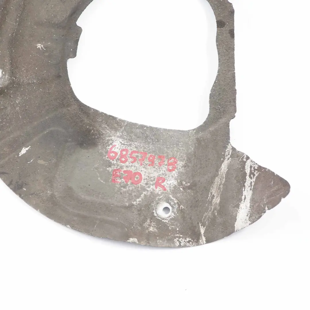 Brake Disc Plate BMW X5 E70 Front Right O/S Wheel Protection Cover to with Part number 6857978 Brake Disc Plate BMW X5 E70 Front Right O/S Wheel Protection Cover - SKU 6857978 - Part number 6857978