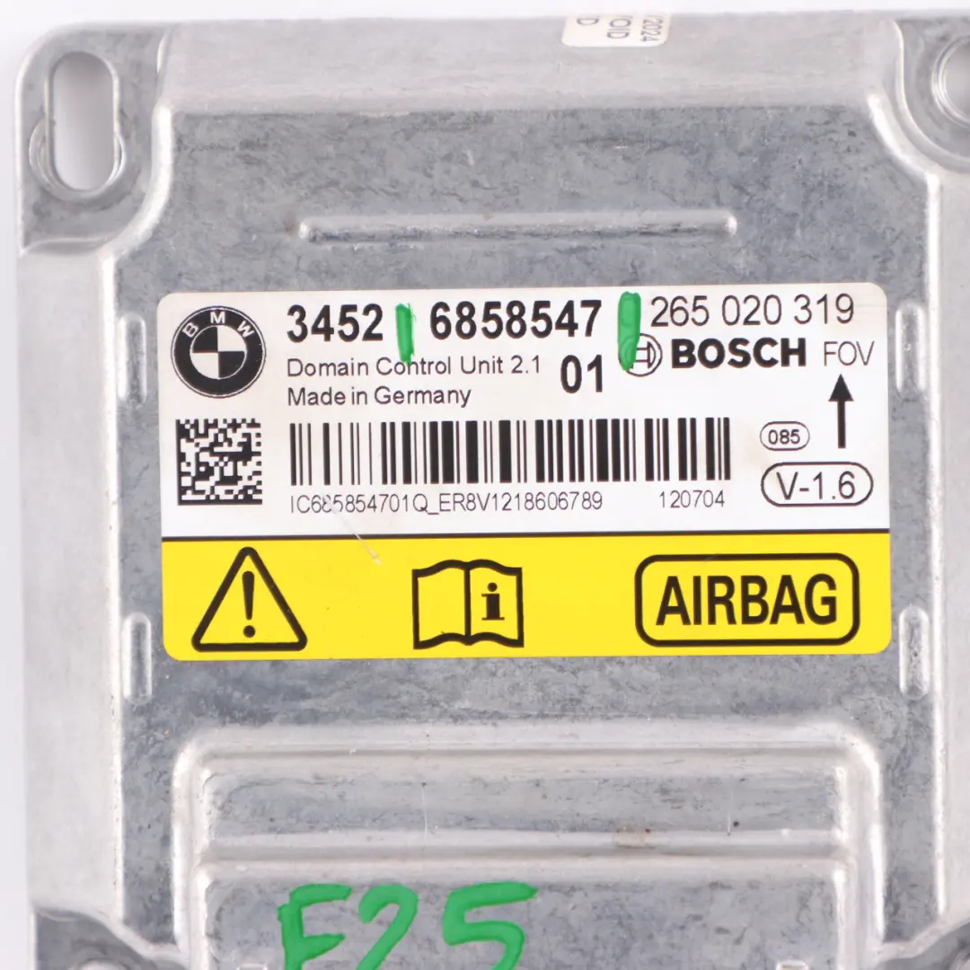 Sterownik Moduł Poduszek Powietrznych Airbag do BMW X3 F25 o numerze 6858547 BMW X3 F25 Sterownik Moduł Poduszek Powietrznych Airbag - SKU 6858547 - Numer Części 6858547