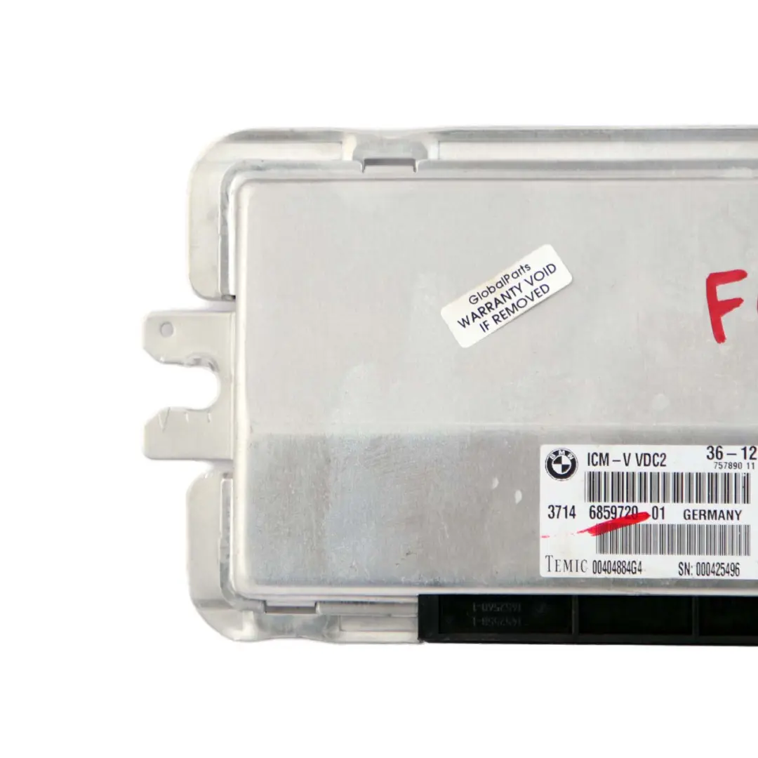 VDC Rear Suspension Level Control Unit Module to BMW 5 6 F07 F10 F11 F12 with Part number 6859720 BMW 5 6 F07 F10 F11 F12 VDC Rear Suspension Level Control Unit Module - SKU 6859720 - Part number 6859720