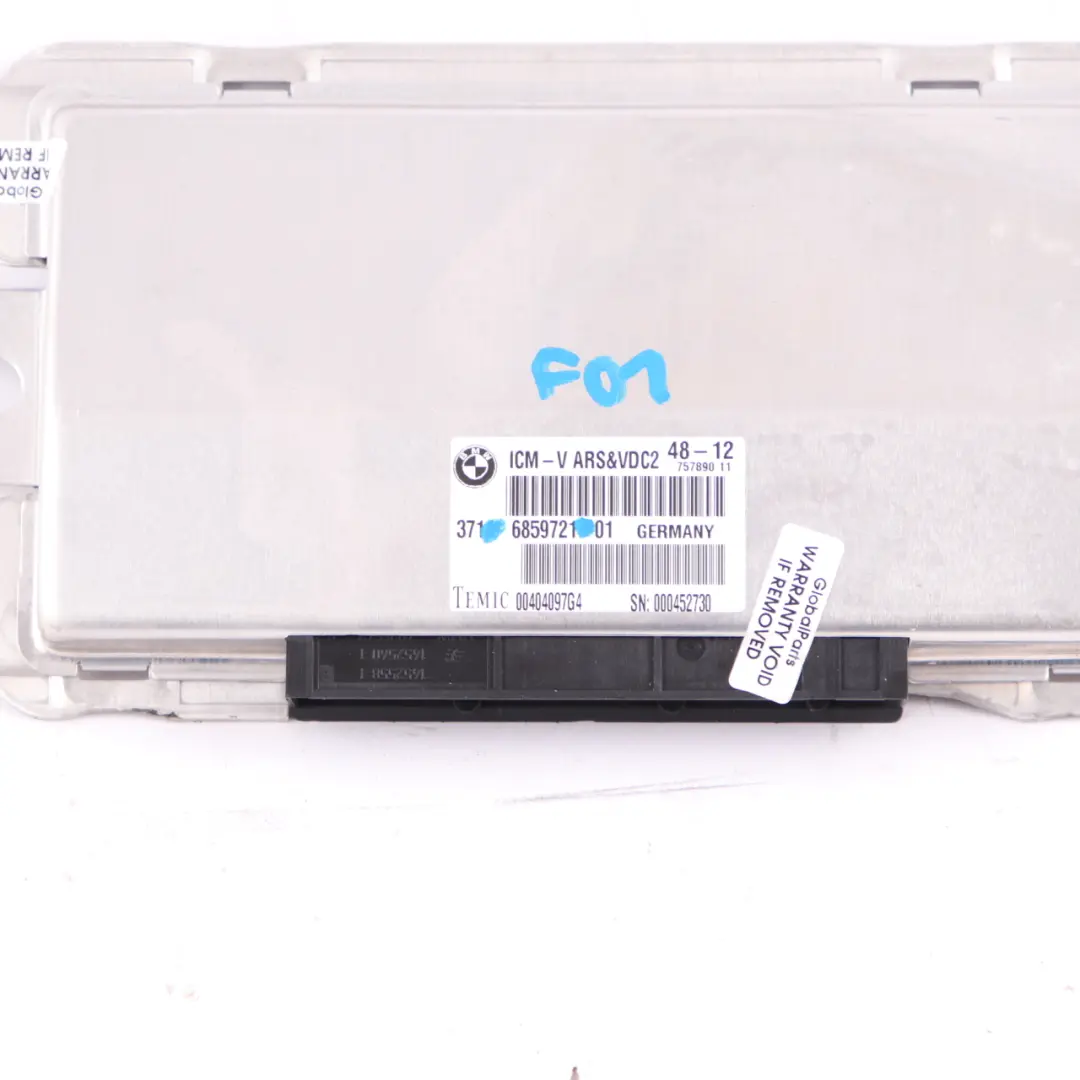 VDC Module BMW F01 F07 F10 F11 F12 Rear Suspension Level Control Unit to with Part number 6859721 VDC Module BMW F01 F07 F10 F11 F12 Rear Suspension Level Control Unit - SKU 6859721 - Part number 6859721