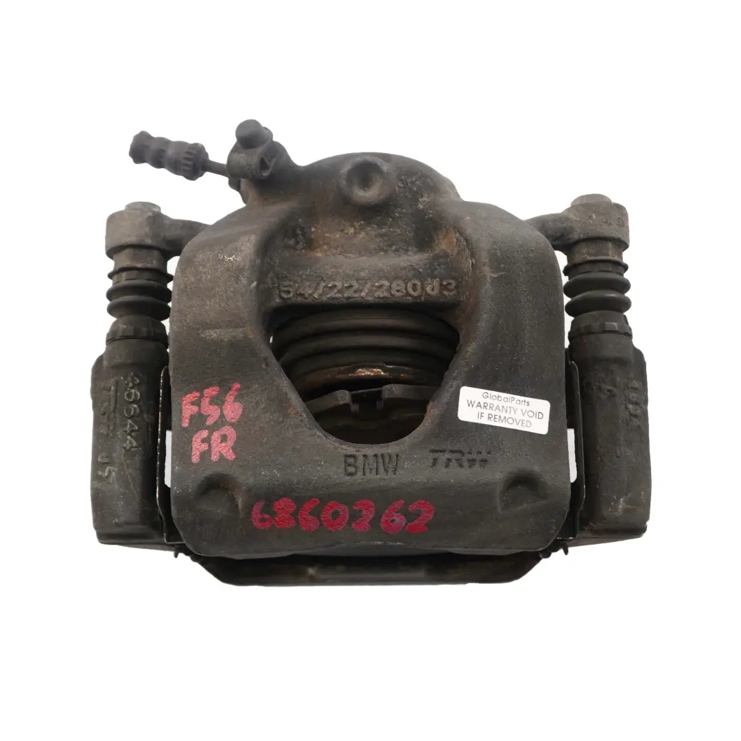 Front Right Wheel O/S Brake Caliper Housing to Mini Cooper F55 F56 F57 with Part number 6860262 Mini Cooper F55 F56 F57 Front Right Wheel O/S Brake Caliper Housing - SKU 6860262 - Part number 6860262