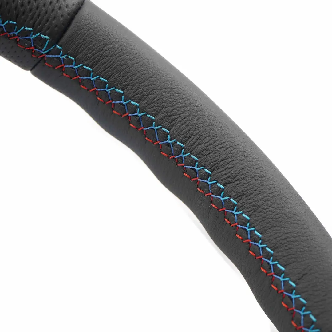 Leather Sport Steering Wheel M-tricolored to BMW F45 F46 X1 F48 X2 F39 NEW Black with Part number 6860357 BMW F45 F46 X1 F48 X2 F39 NEW Black Leather Sport Steering Wheel M-tricolored - SKU 6860357-2 - Part number 6860357