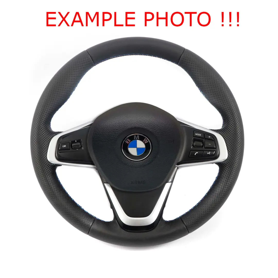 Nuova Pelle Nera Sport Volante Sportivo M-Tricolori per BMW F45 F46 X1 F48 con numero di parte 6860359 BMW F45 F46 X1 F48 Nuova Pelle Nera Sport Volante Sportivo M-Tricolori - SKU 6860359-1 - Numero di parte 6860359
