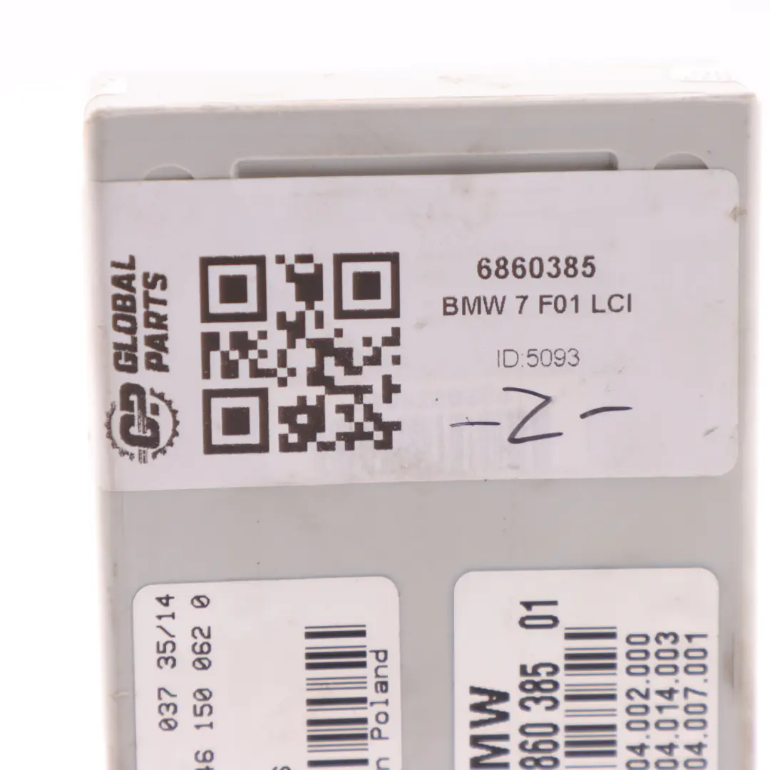 Control Unit BMW F01 F02 F07 Air Suspension Control Module ECU to with Part number 6860385 Control Unit BMW F01 F02 F07 Air Suspension Control Module ECU - SKU 6860385 - Part number 6860385