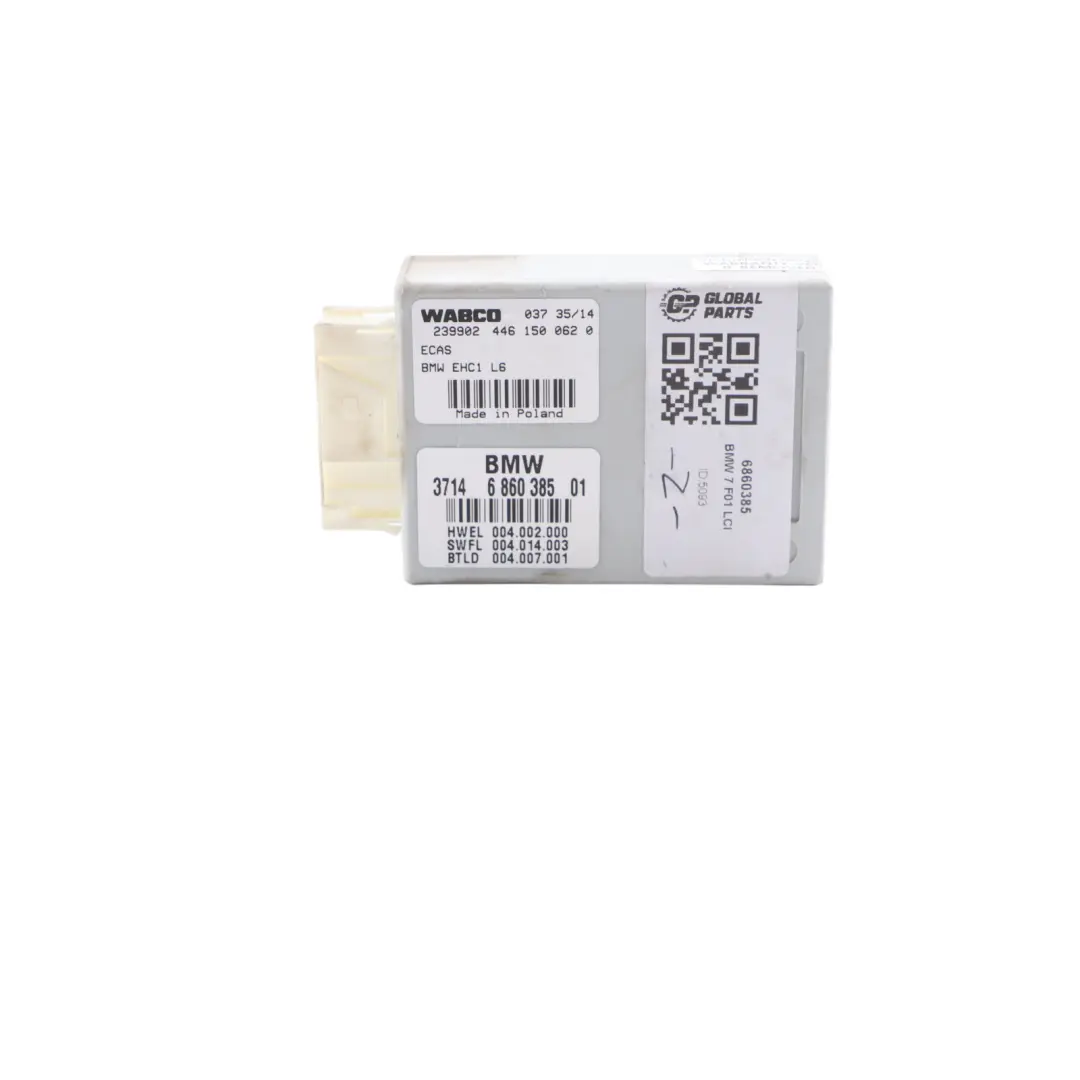 Control Unit BMW F01 F02 F07 Air Suspension Control Module ECU to with Part number 6860385 Control Unit BMW F01 F02 F07 Air Suspension Control Module ECU - SKU 6860385 - Part number 6860385