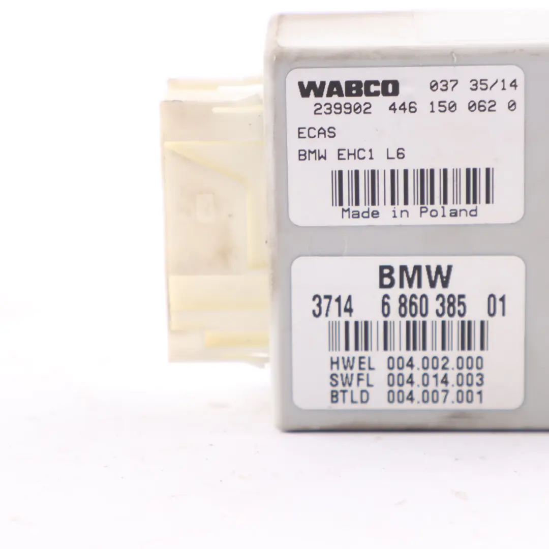 Control Unit BMW F01 F02 F07 Air Suspension Control Module ECU to with Part number 6860385 Control Unit BMW F01 F02 F07 Air Suspension Control Module ECU - SKU 6860385 - Part number 6860385