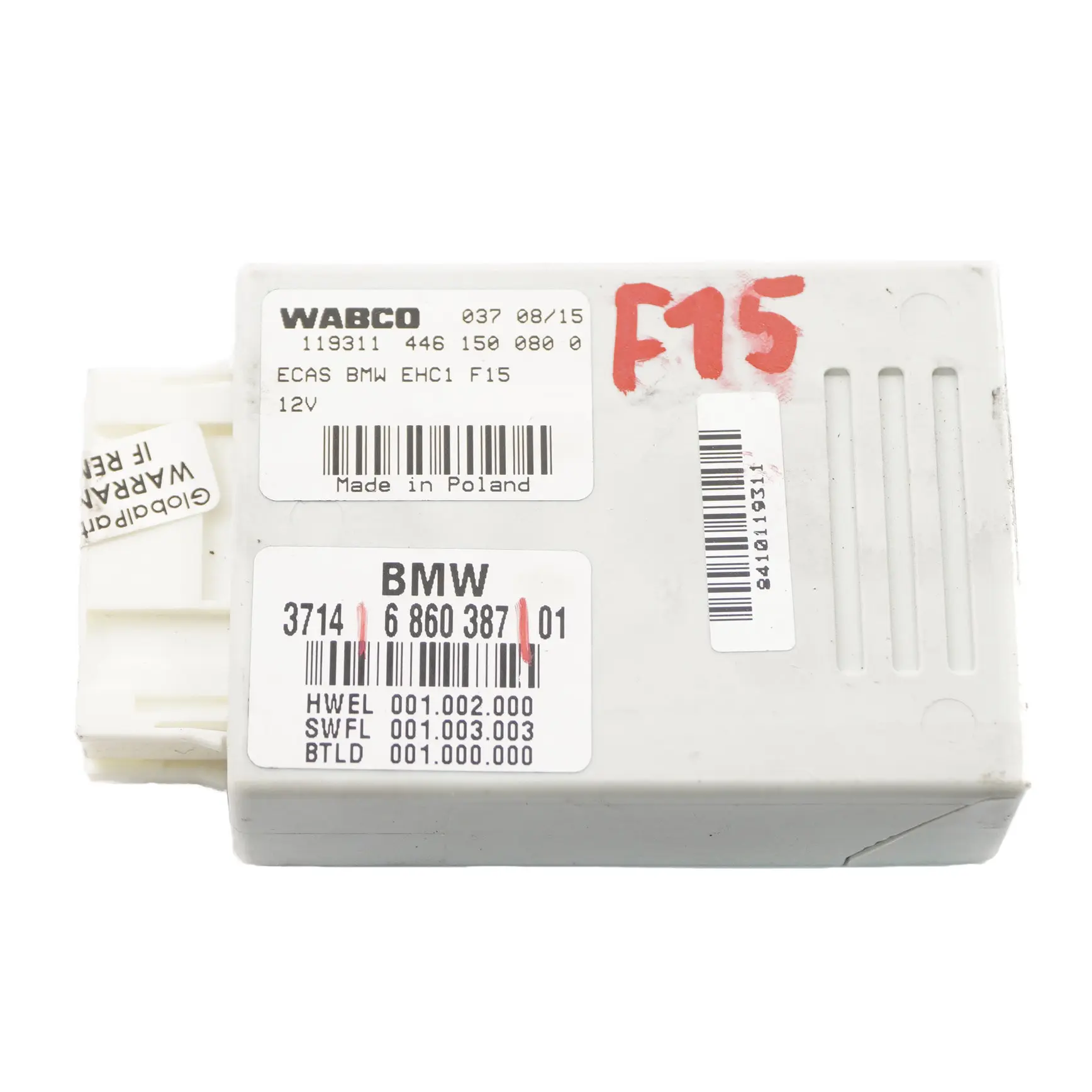 Modulo sospensioni pneumatiche BMW X5 F15 F85 X6 F16 F86 Centralina regolazione