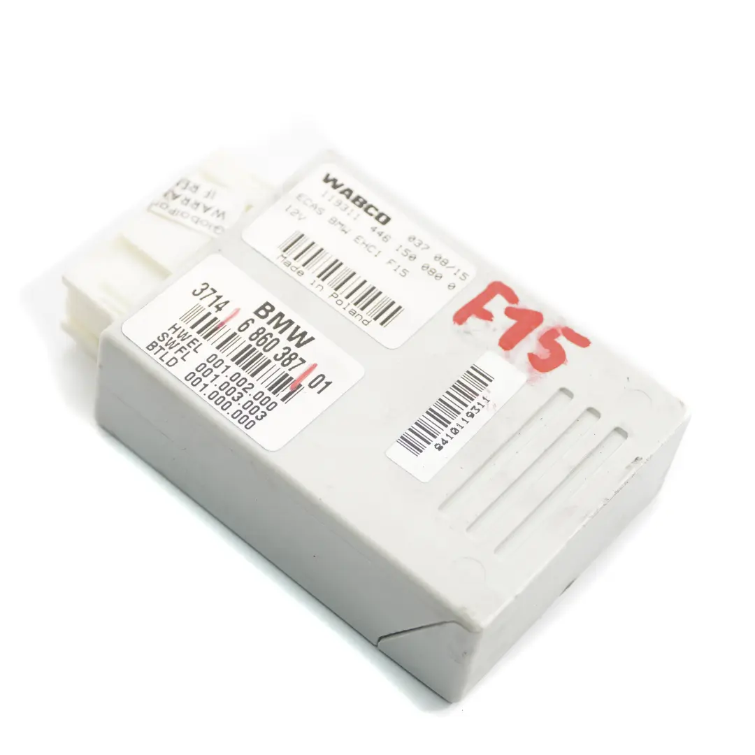 Suspension Module BMW X5 F15 F85 X6 F16 F86 Regulation Control Unit to Air with Part number 6860387 Air Suspension Module BMW X5 F15 F85 X6 F16 F86 Regulation Control Unit - SKU 6860387 - Part number 6860387