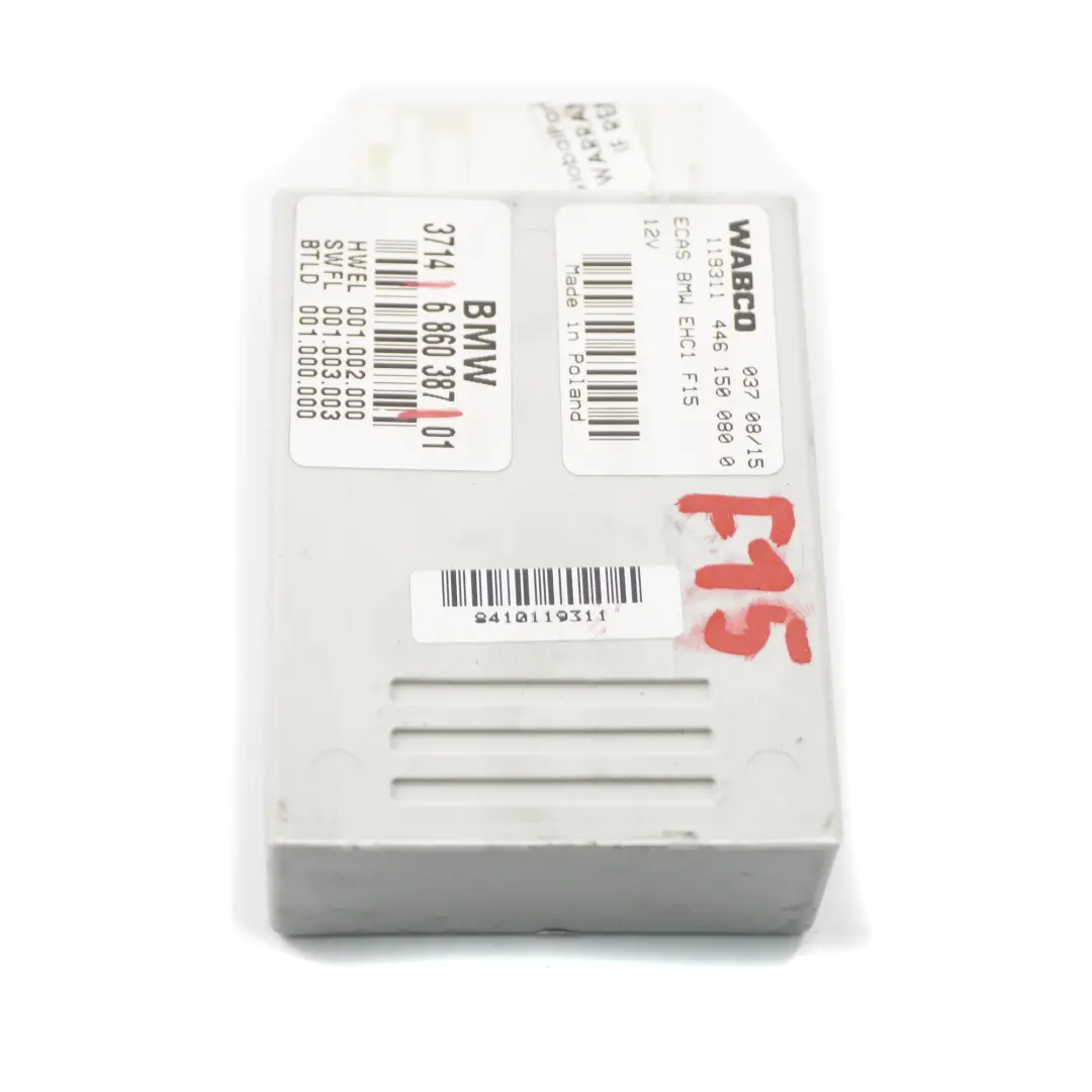  Módulo suspensión neumática BMW X5 F15 F85 X6 F16 F86 Unidad control regulación - SKU 6860387 - Número de pieza 6860387