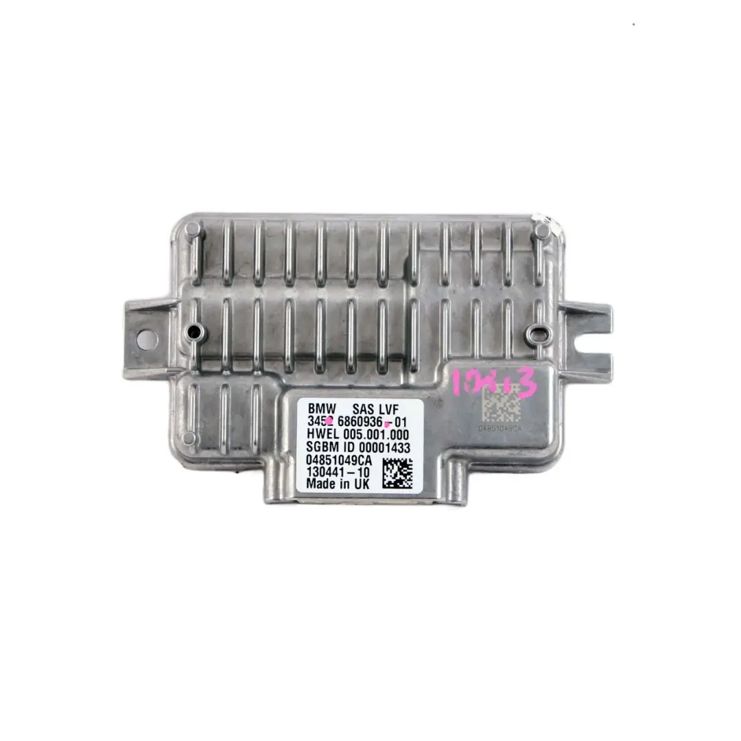 Unità di controllo Modulo SAS ECU per BMW i3 I01 F45 F46 con numero di parte 6860936 BMW i3 I01 F45 F46 Unità di controllo Modulo SAS ECU - SKU 6860936 - Numero di parte 6860936