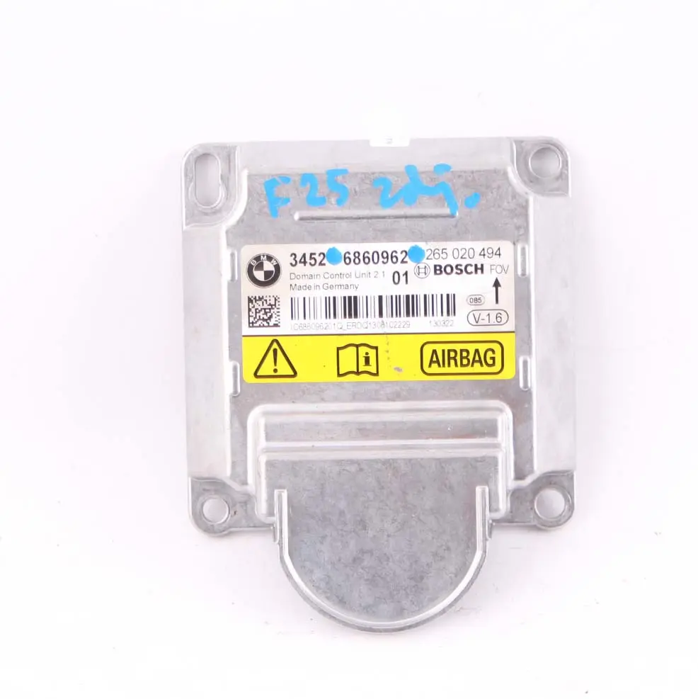 ECU Unità Controllo Modulo Aria Borsa Sicurezza 0265020494 per BMW X3 F25 con numero di parte 6860962 BMW X3 F25 ECU Unità Controllo Modulo Aria Borsa Sicurezza 0265020494 - SKU 6860962 - Numero di parte 6860962