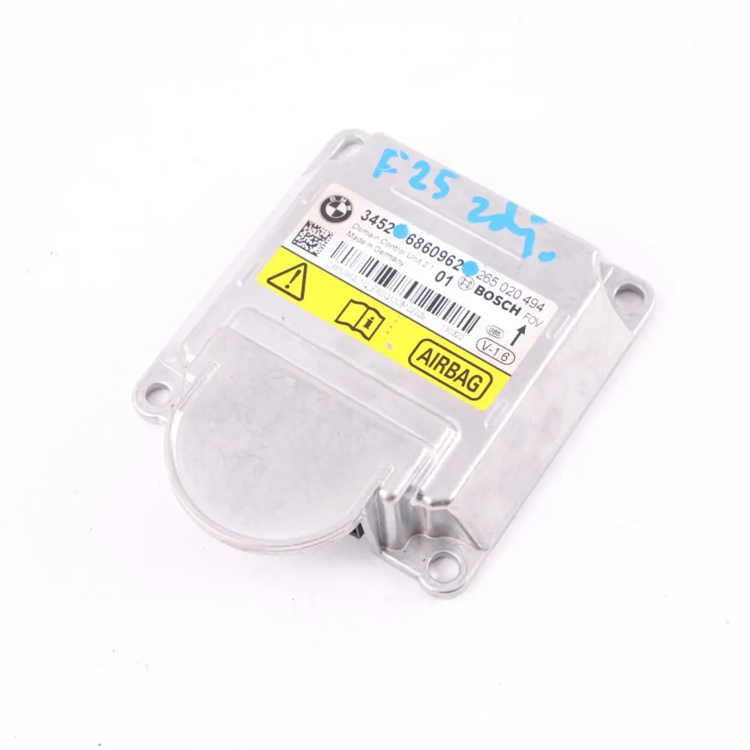 ECU ICM Unidad Control Módulo Aire Bolsa Seguridad 0265020494 para BMW X3 F25 con número de pieza 6860962 BMW X3 F25 ECU ICM Unidad Control Módulo Aire Bolsa Seguridad 0265020494 - SKU 6860962 - Número de pieza 6860962