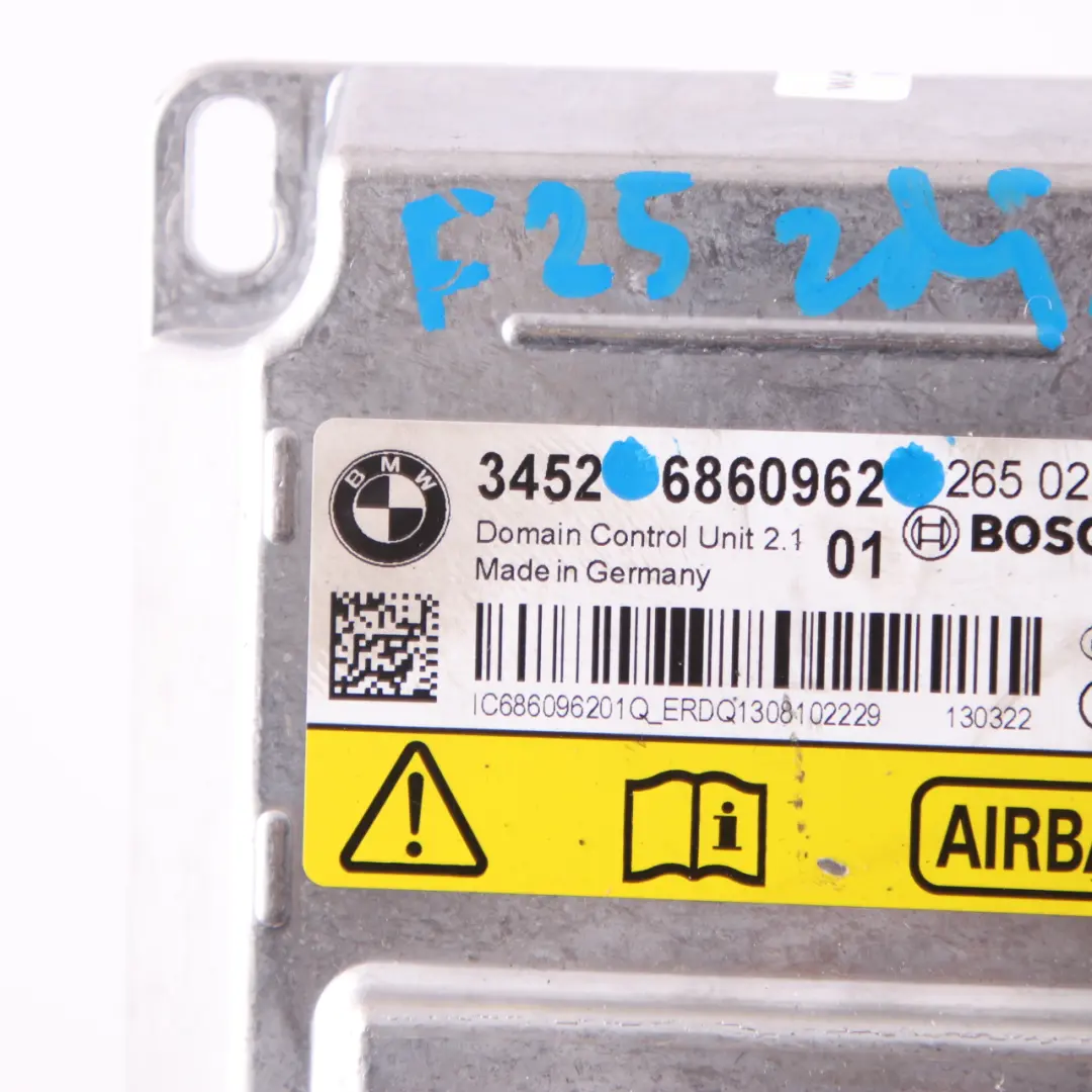 ECU Unità Controllo Modulo Aria Borsa Sicurezza 0265020494 per BMW X3 F25 con numero di parte 6860962 BMW X3 F25 ECU Unità Controllo Modulo Aria Borsa Sicurezza 0265020494 - SKU 6860962 - Numero di parte 6860962