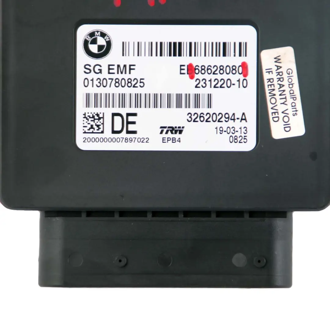 Unità controllo freno stazionamento Modulo EMF per BMW F10 F11 F12 X3 F25 con numero di parte 6863277 BMW F10 F11 F12 X3 F25 Unità controllo freno stazionamento Modulo EMF - SKU 6862808 - Numero di parte 6863277