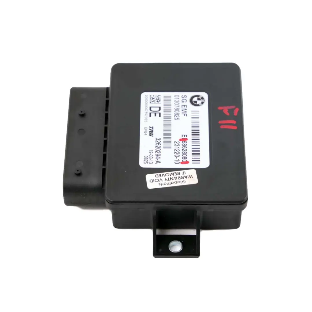 Unità controllo freno stazionamento Modulo EMF per BMW F10 F11 F12 X3 F25 con numero di parte 6863277 BMW F10 F11 F12 X3 F25 Unità controllo freno stazionamento Modulo EMF - SKU 6862808 - Numero di parte 6863277