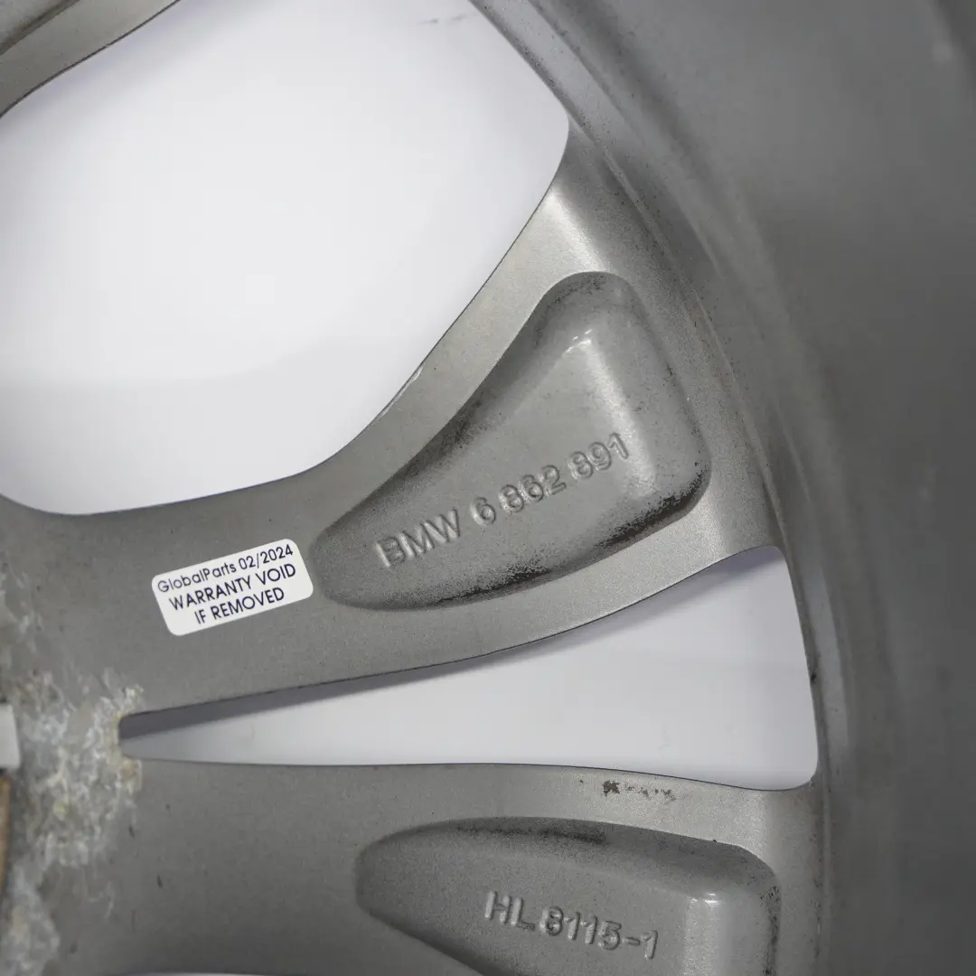 BMW X3 F25 Rear Silver Wheel Rim Alloy 19" Y Spoke 608 9,5J ET:48 - SKU 6862891-3 - Part number 6862891
